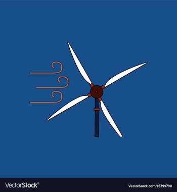 Flat icon design collection wind turbine in vector image