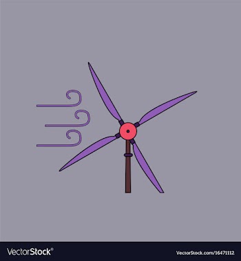 Flat icon design collection wind turbine in vector image