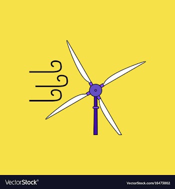 Flat icon design collection wind turbine in vector image