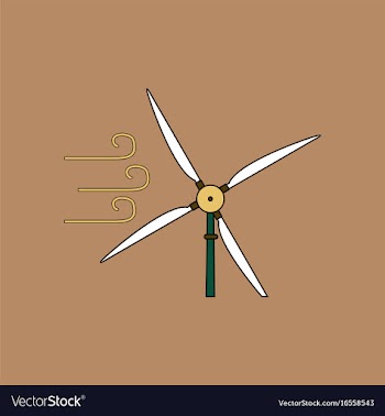 Flat icon design collection wind turbine in vector image