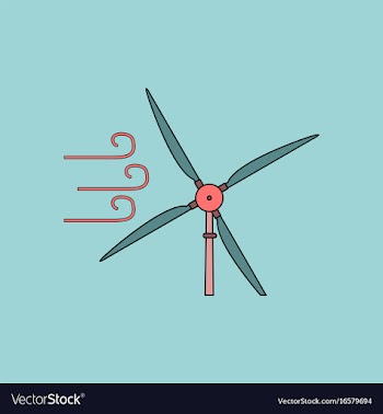 Flat icon design collection wind turbine in vector image