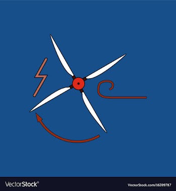 Flat icon design collection wind turbine vector image