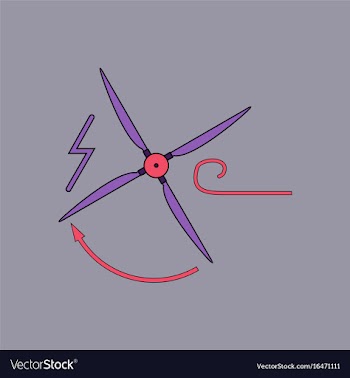 Flat icon design collection wind turbine vector image