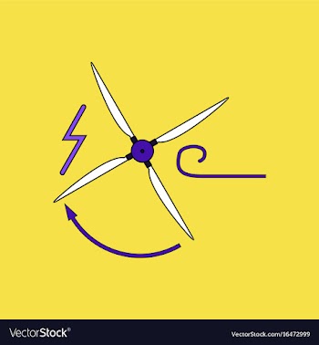 Flat icon design collection wind turbine vector image