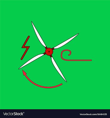 Flat icon design collection wind turbine vector image