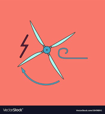 Flat icon design collection wind turbine vector image