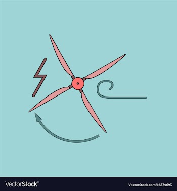 Flat icon design collection wind turbine vector image