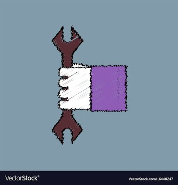 Flat icon design collection wrench in hand in vector image
