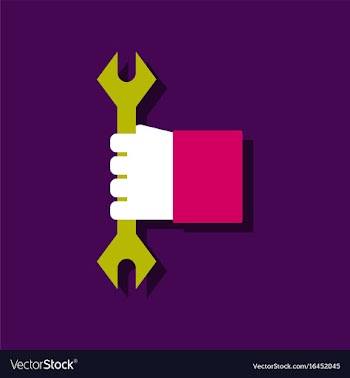 Flat icon design collection wrench in hand in vector image