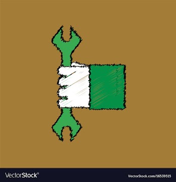 Flat icon design collection wrench in hand in vector image
