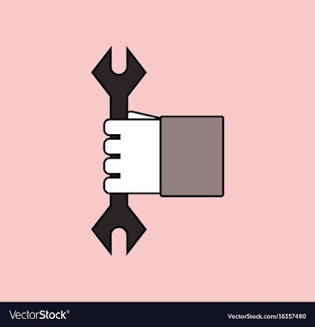 Flat icon design collection wrench in hand vector image