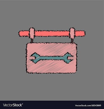 Flat icon design collection wrench sign in vector image
