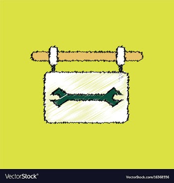 Flat icon design collection wrench sign in vector image