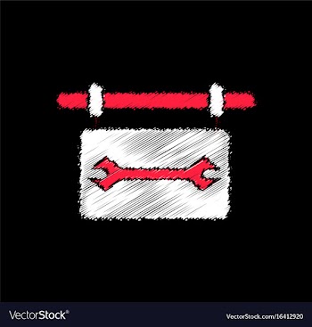 Flat icon design collection wrench sign in vector image