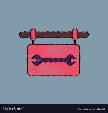 Flat icon design collection wrench sign in vector image