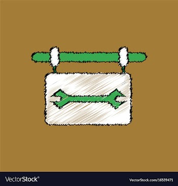Flat icon design collection wrench sign in vector image