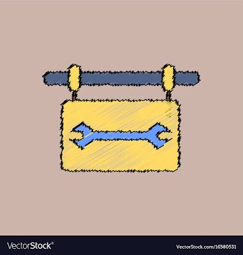 Flat icon design collection wrench sign in vector image
