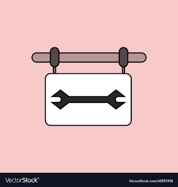 Flat icon design collection wrench sign vector image
