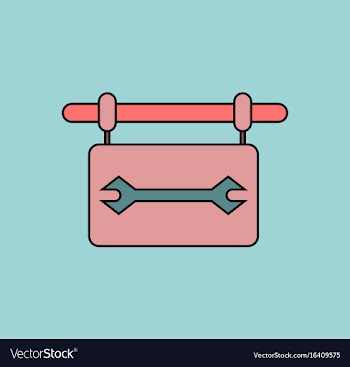 Flat icon design collection wrench sign vector image