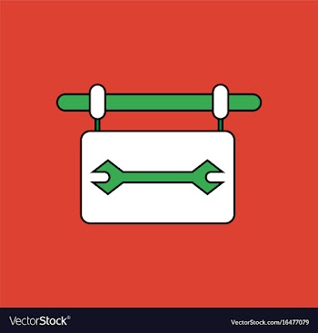 Flat icon design collection wrench sign vector image