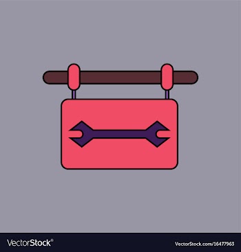 Flat icon design collection wrench sign vector image