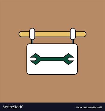 Flat icon design collection wrench sign vector image
