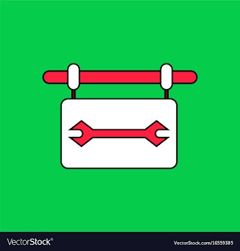 Flat icon design collection wrench sign vector image