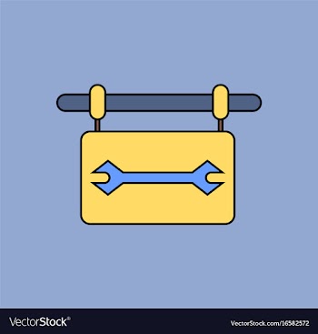 Flat icon design collection wrench sign vector image