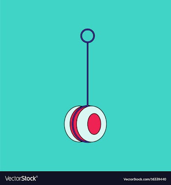 Flat icon design collection yo yo toy vector image