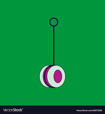 Flat icon design collection yo yo toy vector image