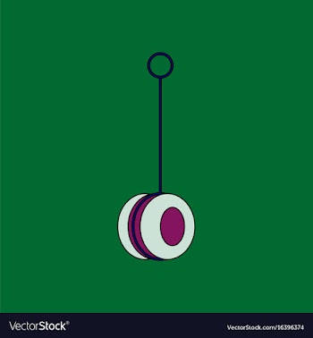 Flat icon design collection yo yo toy vector image