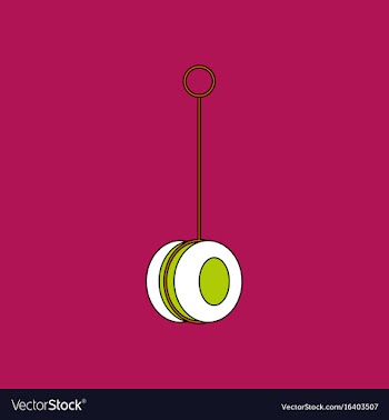 Flat icon design collection yo yo toy vector image