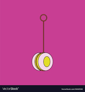 Flat icon design collection yo yo toy vector image