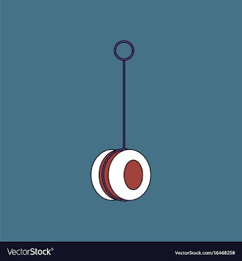 Flat icon design collection yo yo toy vector image