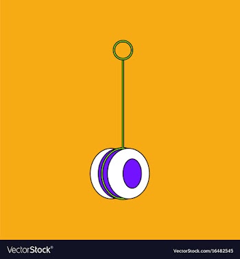 Flat icon design collection yo yo toy vector image