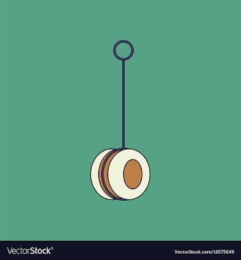 Flat icon design collection yo yo toy vector image
