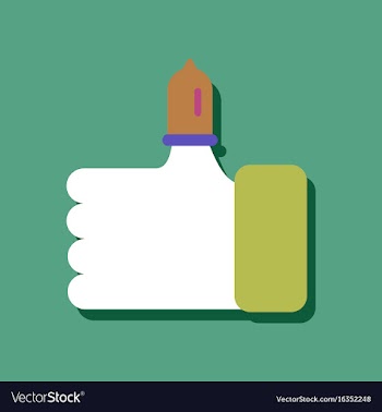 Flat icon design condom on finger in sticker style vector image