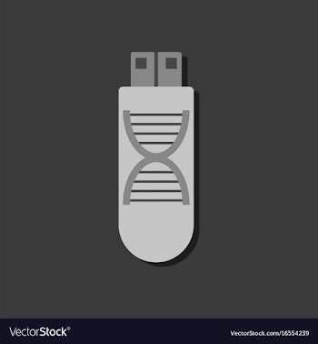 Flat icon design dna memory in sticker style vector image