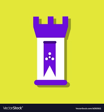 Flat icon design energy university in sticker vector image