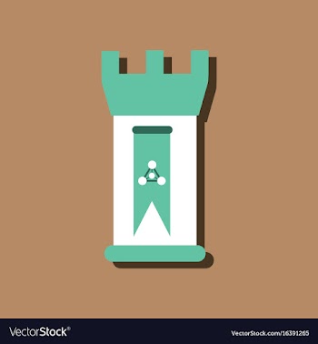Flat icon design energy university in sticker vector image