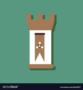 Flat icon design energy university in sticker vector image