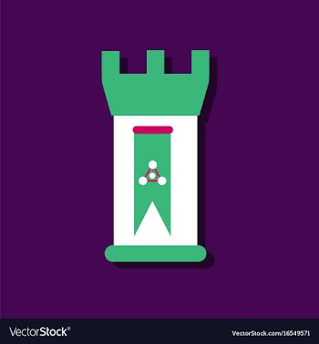 Flat icon design energy university in sticker vector image
