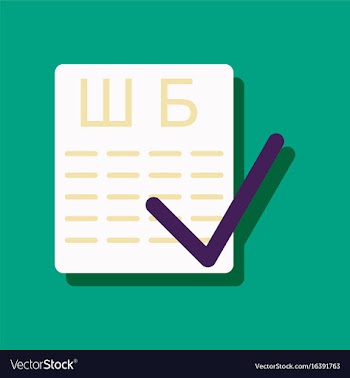 Flat icon design eye test in sticker style vector image