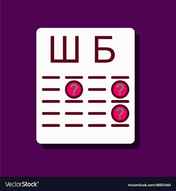 Flat icon design eye test in sticker style vector image