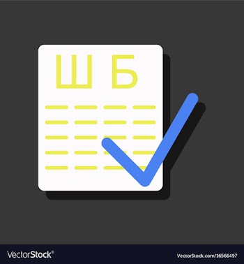 Flat icon design eye test in sticker style vector image