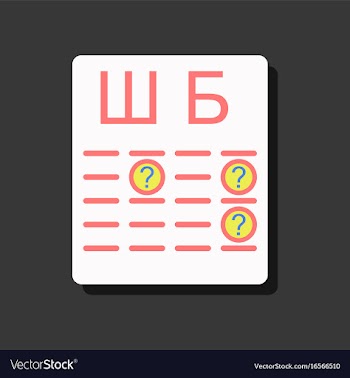 Flat icon design eye test in sticker style vector image
