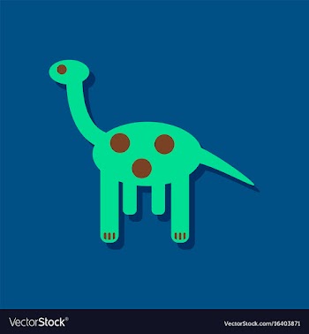Flat icon design giraffe toy in sticker style vector image