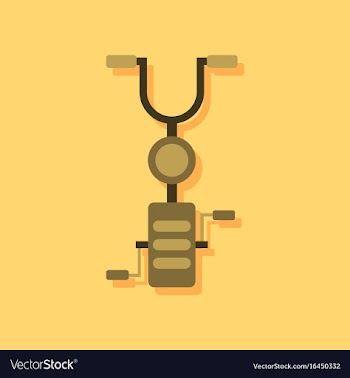 Flat icon design kids bicycle in sticker style vector image