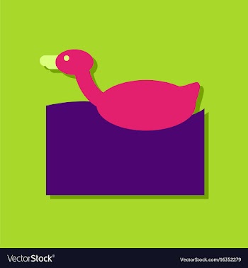 Flat icon design kids duck automatic in sticker vector image