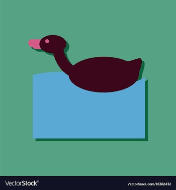 Flat icon design kids duck automatic in sticker vector image